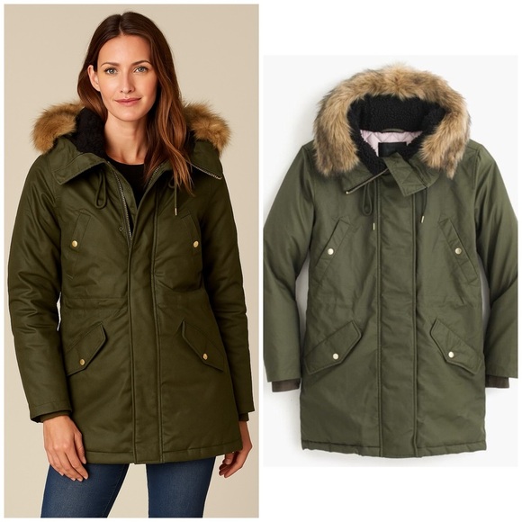 J. Crew Perfect winter parka with eco-friendly PrimaLoft Womens Small - Picture 1 of 16